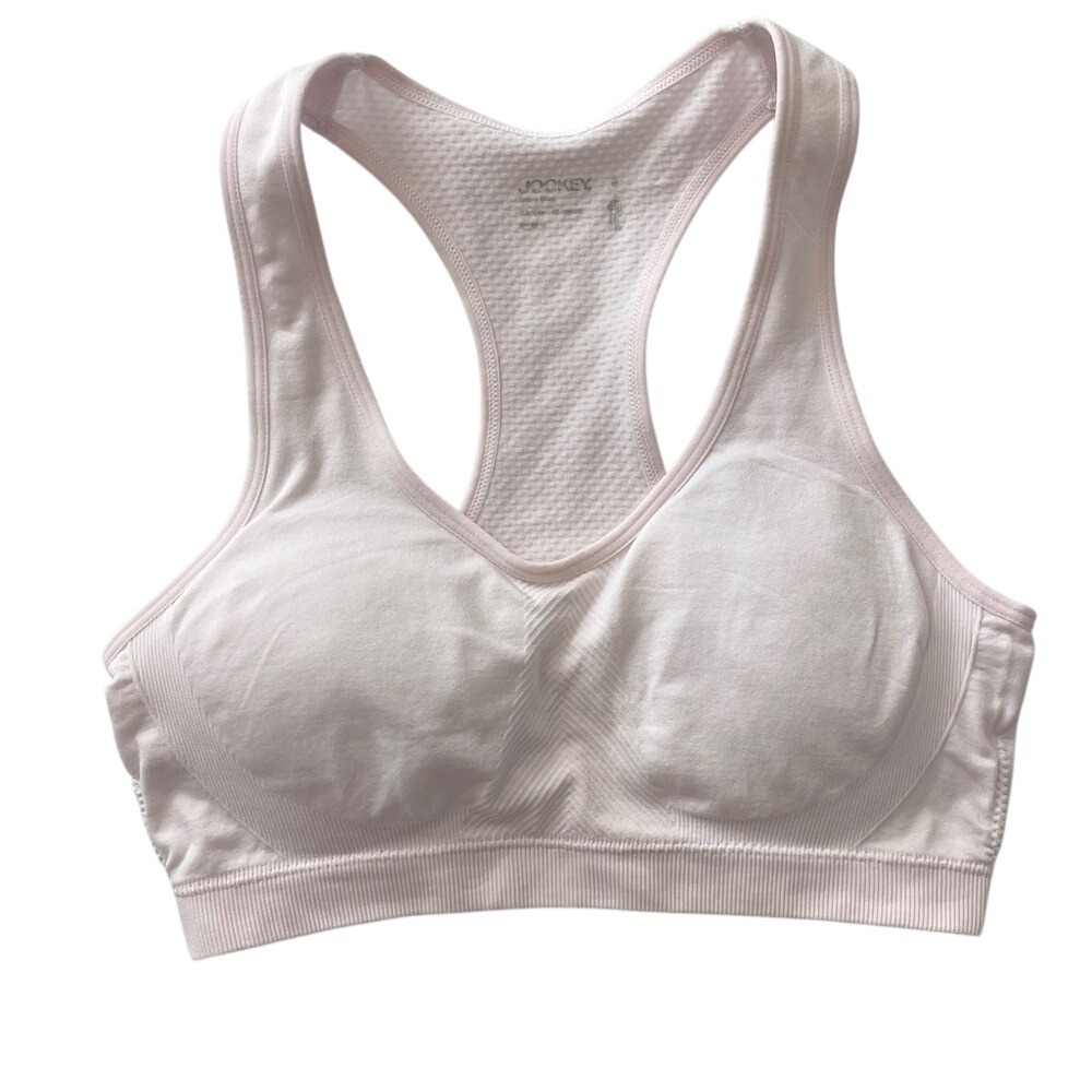 Jockey Soft Pink Racerback Sports Bra Small